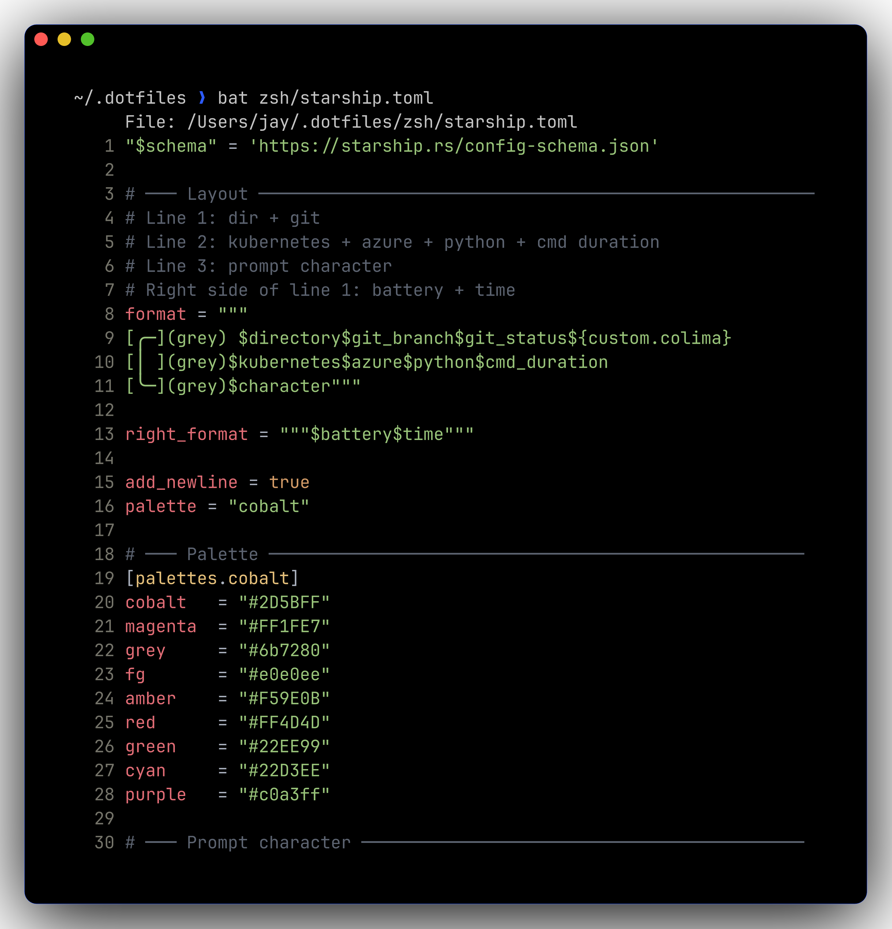bat output
